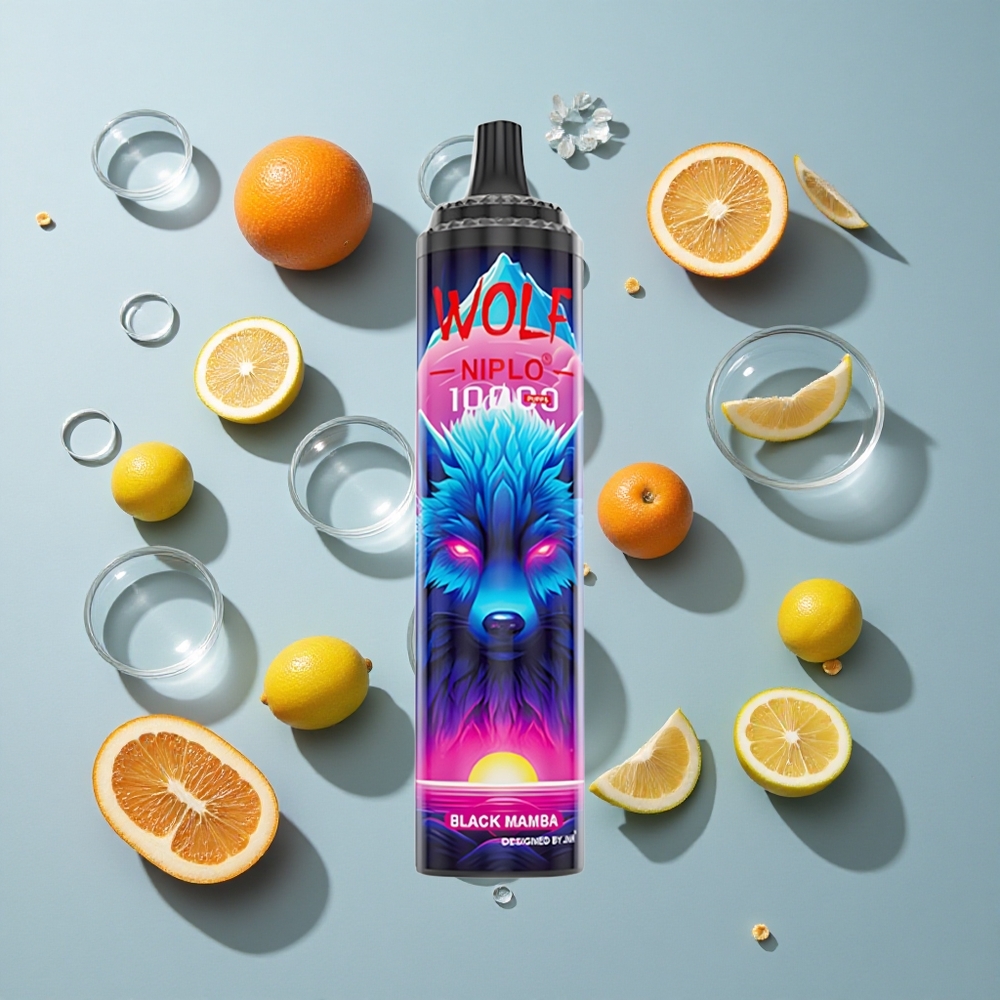 JNR Wolf Niplo 10000 Puffs Black Mamba Mesh Coil 1.0 Ohm