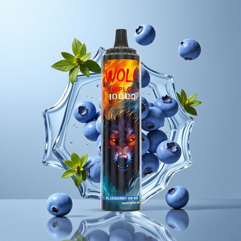 JNR Wolf Niplo 10000 Puffs Blueberry On Ice with 20ml E-liquid & Type-C Fast Charging