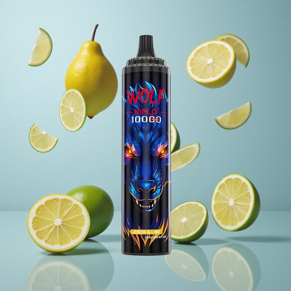 JNR Wolf Niplo 10000 Puffs Lemon & Lime with 20ml E-liquid & Type-C Charging