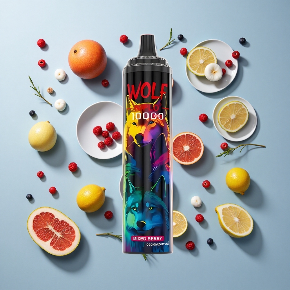 JNR Wolf Niplo 10000 Puffs Mixed Berry with 20ml E-liquid & Type-C Charging