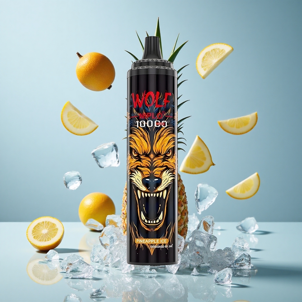 JNR Wolf Niplo 10000 Puffs Pineapple Ice with 20ml E-liquid & Type-C Charging