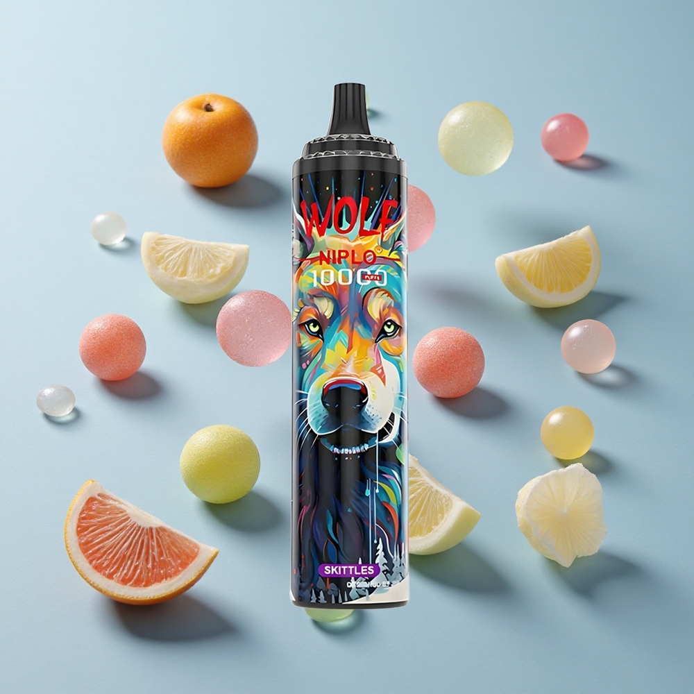 JNR Wolf Niplo 10000 Puffs Skittles with 20ml E-liquid & Type-C Charging