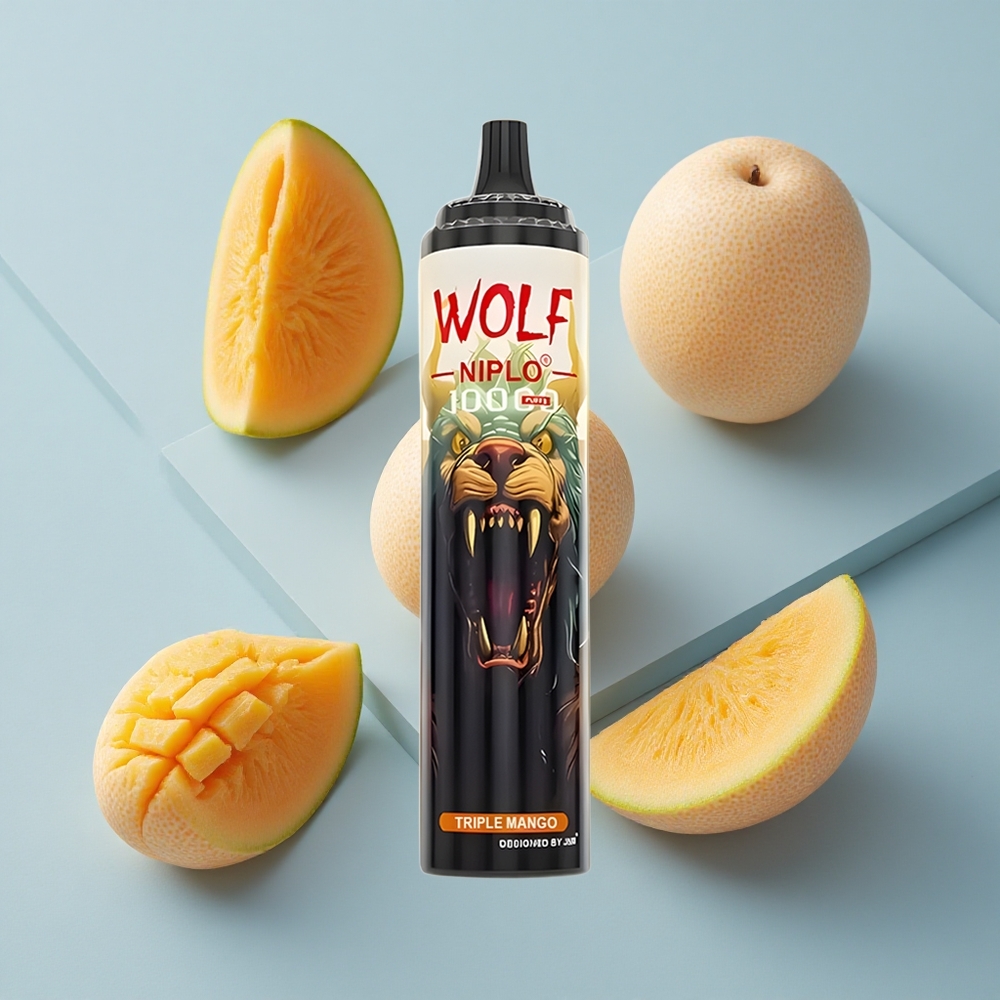 JNR Wolf Niplo 10000 Puffs Triple Mango with 20ml E-liquid & Type-C Charging